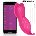 Bluetooth Female Vibrator Women's Dildo Butterfly Vibrator Sex Toys for Women APP Remote Control Anal Vibrators for Women Couple