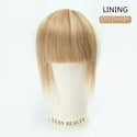 Human Hair Bangs 3 Clips 3D Blunt Cut Natural Hair Bangs OverHead Clip in Hair Extensions Non-Remy 2.5"x4.5" Black Brown Blonde