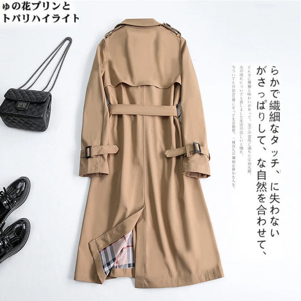 2024 Fall Winter Wholesale Long Trench Coats Women Military Style Plus Size Overcoats Coat