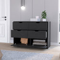 Dresser Curio, Four Drawers -Black