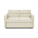 Loveseats Sofa Bed With Pull-Out Bed,Adjsutable Back and Two Arm Pocket,Beige (54.5"x33"x31.5")