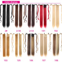 MANWEI Synthetic Long Straight Ponytail Hair Extensions Heat Resistant Hair 24“120g Wrap Around Pony Hairpiece for Women