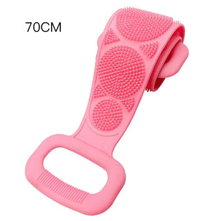 Buy 70cm-pink Body Sponge Silicone Brushes Bath Towels Body Scrubber Rubbing Back Peeling Massage Shower Extended Scrubber Skin Clean Brushes