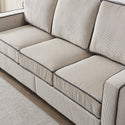 Living Room Sofa Set 2+3 With Storage Beige Corduroy