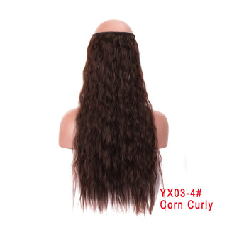 Buy 4 LUPU Synthetic Hair Extensions Invisible Fash Line No Clips in Hairpieces Natural Secret Wire Fake Hair High Temperture Fiber