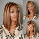 Highlight Wig Human Hair Bob Wig Short Straight Body Curly Bob Wig Lace Front Human Hair Wigs Piano Cheap Wig on Clearance Seal