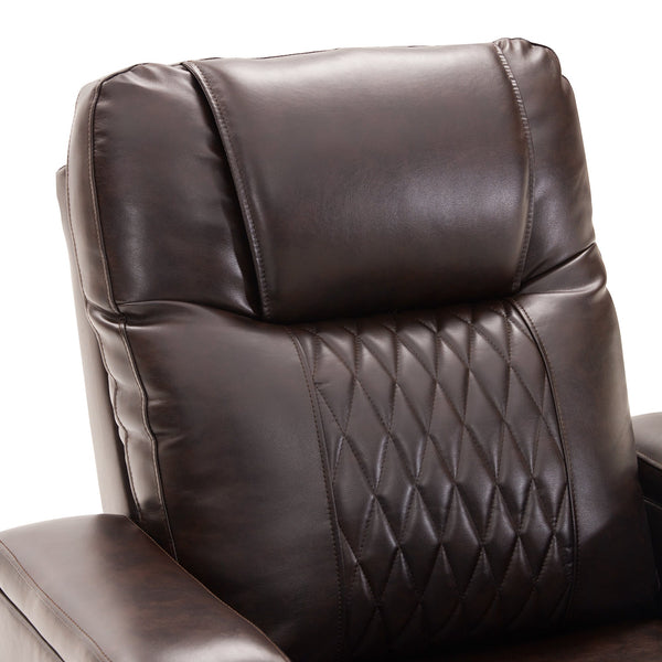 Power Motion Recliner With USB Charging Port and Hidden Arm Storage 2 Convenient Cup Holders Design and 360° Swivel Tray