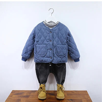 Cute Warm Winter Children Girls Coat Spring Kids Jacket Boys Outerwear Coats Cotton Boy Thicken Baby Clothes Clothing for 2y-7y