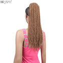 20Inch Box Braid Ponytail Synthetic Ponytail Hair Extensions Ombre Afro Hairpieces Two-Strand Drawstring Ponytail Hair Expo City