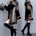 2024 New Women's Winter Fashion Fur Coat Women's Korean Loose Spliced Fox Fur Collar Warm Coats Female Long Parker Overcoat