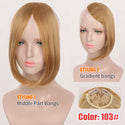 HUAYA Synthetic Hair Bangs Clips Front Side Long Bangs Fake Fringe Clip in Hair Extensions Accessories for Women