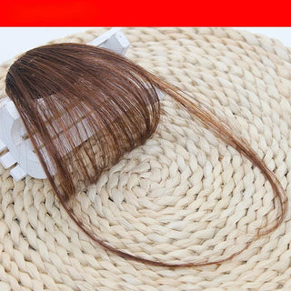 Buy style1-light-brown Fake Air Bangs Hair Styling Tools Hair Clip-In Extension Synthetic Hair Fake Fringe Natural False Hairpiece Women Clip in Bangs