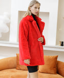 2022 Autumn Winter New Women Faux Fur Coat Elegant Fluffy Thick Warm Artificial Fur Coats