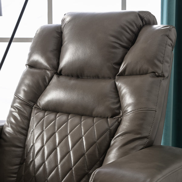 Power Motion Recliner With USB Charging Port and Hidden Arm Storage, Home Theater Seating With 2 Convenient Cup Holders