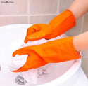 Yellow Rubber Gloves Wash Dishes Waterproof Latex Rubber Laundry Cleaning Cleaning Thick and Durable