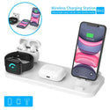 6 in 1 Wireless Charger Pad Qi Induction Fast Charging Holder for Apple Watch 6 5 4 3 for Airpods Pro IPhone 12Pro/11/Xr/Xs/X/8