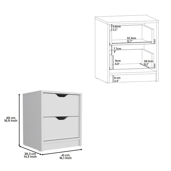 Bennett 2 Piece Bedroom Set, White