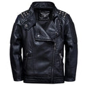 Children's Leather Jackets 2022 New Autumn Winter Boy's Rivets PU Leather Jacket Fashion Kids Coats