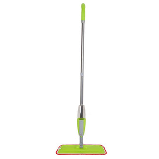 Buy green Drop Shipping Wholesale Magic Floor Care 360 Spin Water Spray Mop Hands Free Microfiber Flat Wet Cleaning Mops