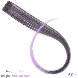 Buy 60h LUPU Synthetic Hair Extensions Long Straight Clip Ombre Grey Red Pink Colored Rainbow Highlight Strands of Hair on Hairpins