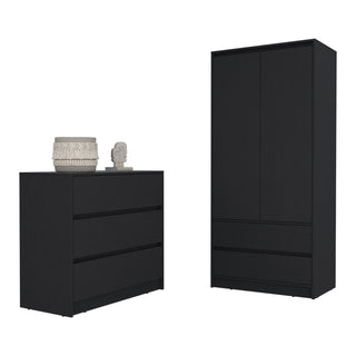 Lewes 2 Piece Bedroom Set, Black