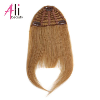 Buy 27 3 Clips Human Hair Bangs Remy Straight Clip in Hair Extensions Gradient Bangs 3D Blunt Cut Natural Hair Fringe Hairpiece