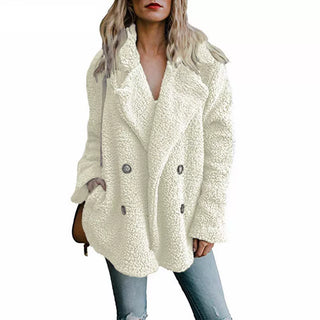 Teddy Coat Women Faux Fur Coats Long Sleeve Fluffy Fur Jackets Winter Warm Female Jacket Oversized Women Casual Winter Coat 2021