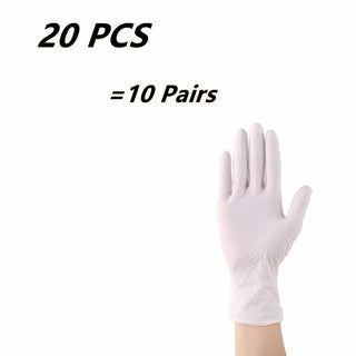 Buy kids-white-20pcs Kids Disposable Nitrile Gloves Children Powder Latex Free Household Cleaning Gloves Crafting Painting Gardening Washing Gloves