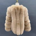 MISSJANEFUR Women Fox Fur Coat Natural Fur 2022 Fashion Luxury Medium Long Winter Plush Coats Custom XXXXXL