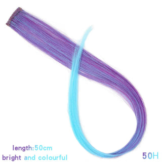 Buy 50h LUPU Synthetic Hair Extensions Long Straight Clip Ombre Grey Red Pink Colored Rainbow Highlight Strands of Hair on Hairpins