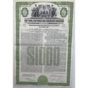 1953 New York New Haven and Hartford Railroad Gold Bond Certificate, W/Coupons