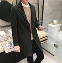 Leisure Long Sections Woolen Coats