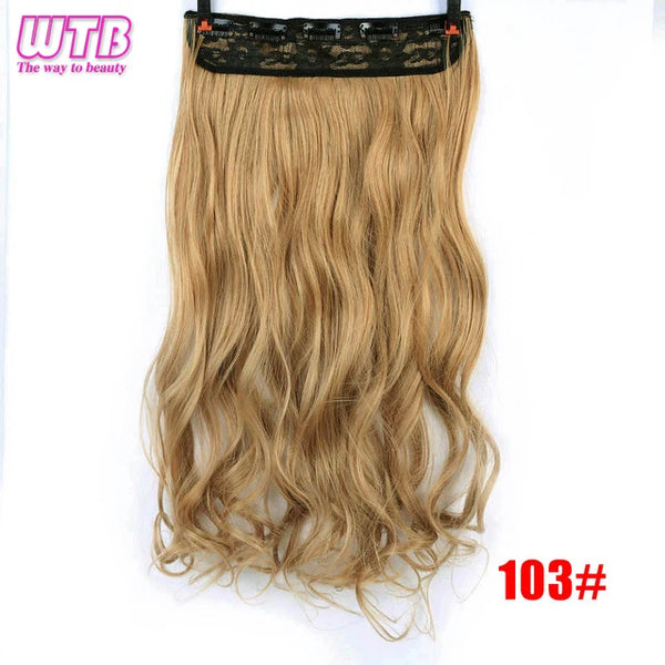 WTB Synthetic Long Straight 5 Clip in Hair Extensions 3/4 Full Head Hairpieces Natural Black to Grey Ombre Two Tones Fake Hair