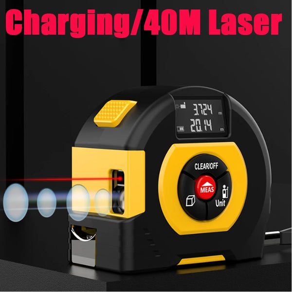 3 in 1 Laser Tape Measure Rangefinder Infrared High-Precision Intelligent Electronic Ruler Cross Line Measuring Instrument Level