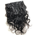 Clip in Hair Extensions Human Hair Brazilian Body Wave Clip in 8 Pcs/Set Natural Black Color Clip Ins Remy Hair 8-26 Inch 120G