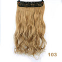 XUANGUANG Long Synthetic Hair 5 Clips in Hair Extension Heat Resistant Hairpiece Natural Wavy Hair Piece