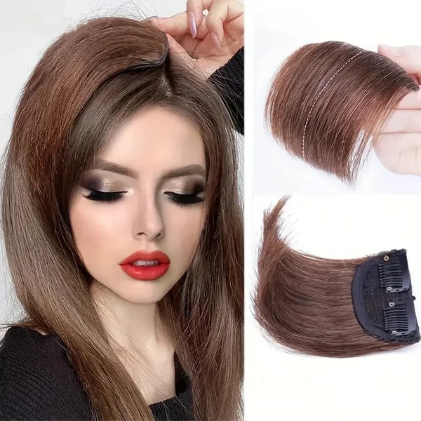 10-20cm Human Hair Invisable Seamless Hair Pad Extension Lining of Top Side Cover Hairpiece Increase Hair Volume for Women