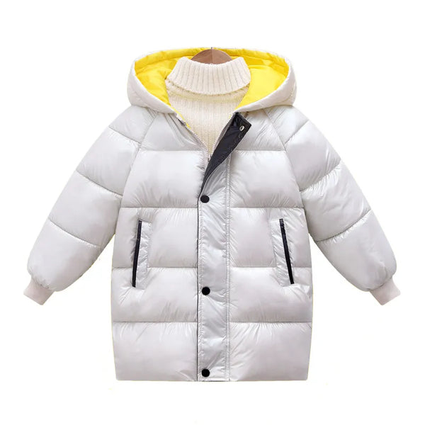 2023 Winter Girls Down Jackets Autumn Fashion Boys Warm Down Jacket Kids Hooded Outerwear High Quality Children Snowcoat Coats