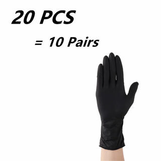 Buy kids-black-20pcs Kids Disposable Nitrile Gloves Children Powder Latex Free Household Cleaning Gloves Crafting Painting Gardening Washing Gloves