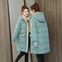 2024 Winter Women Jacket Coats Long Parkas Female Down Cotton Hooded Overcoat Thick Warm Jackets Windproof Casual Student Coat