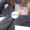 Sheepskin Aviator Jacket Men's Natural Winter Coats Shearling Jacket Men Motorcycle Real Fur Coat