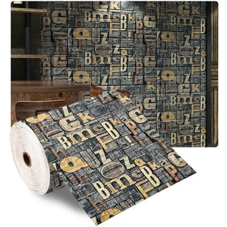 Buy letter-brick 70cmx1/5/10m 3D Wallpaper Decoration Self-Adhesive Antique Foam Brick Wallpaper Living Room Bedroom Waterproof 3d Wall Sticker