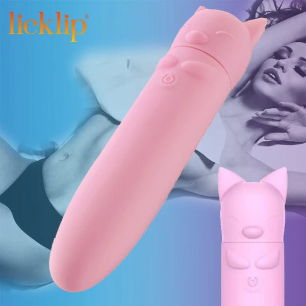 Licklip Pussy Cute Vibrators for Women With Embedded Charging Interface Portable Masturbation Sex Toys Wand Vibration Stimulate