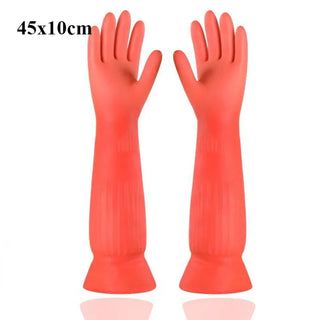 Buy og07-0024-orange-l 35/45/55cm Black Gloves Heavy Duty Rubber Gloves Acid Alkali Resistant Chemical Work Safety for Industry Labor Protective Glove