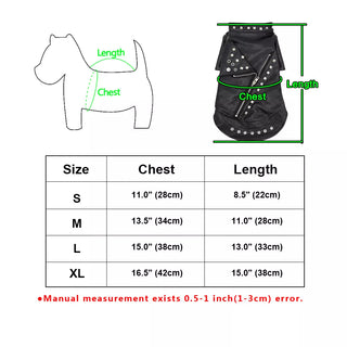 Buy 191-black Cool Dog Leather Jacket Coat Warm Winter Pet Clothing Outfit French Bulldog Clothes Coats for Small Medium Dogs