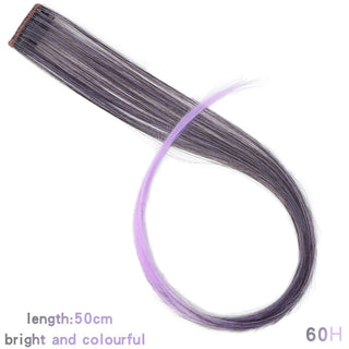 Buy 60h Lupu Synthetic Rainbow Highlighted Hair Girl One Chip in Hair Extension Hairpin Long Straight Hair Clip for Hair False Hair