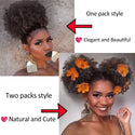 Afro Kinky Curly Ponytail for Women Natural Black Remy Hair 1 Piece Clip in Ponytails Puff Drawstring 100% Human Hair Extension