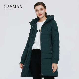 GASMAN Collection Hooded Warm Winter Coats Women High Quality Parka Long Coat Thick Jackets Female Winter Windproof Jackets 1820