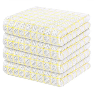 Buy yl-4pcs-38x63cm Kitinjoy 100% Cotton Kitchen Towel Soft Dishcloth Super Absorbent Kitchen Cloths Home Cleaning Scouring Towel Wash Dishes Cloth