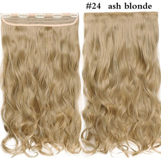 Buy ash-blonde HAIRRO 17/24/27/29&quot; 5 Clips Synthetic Hair Long Straight Clip in Hair Extensions False Hair Black Hair Pieces for Women